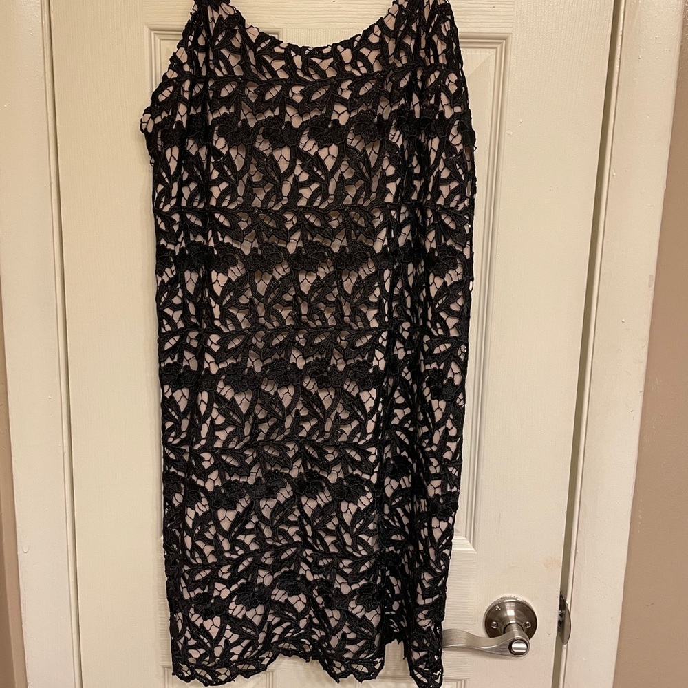 alice + olivia Black Lace Mini Party Dress